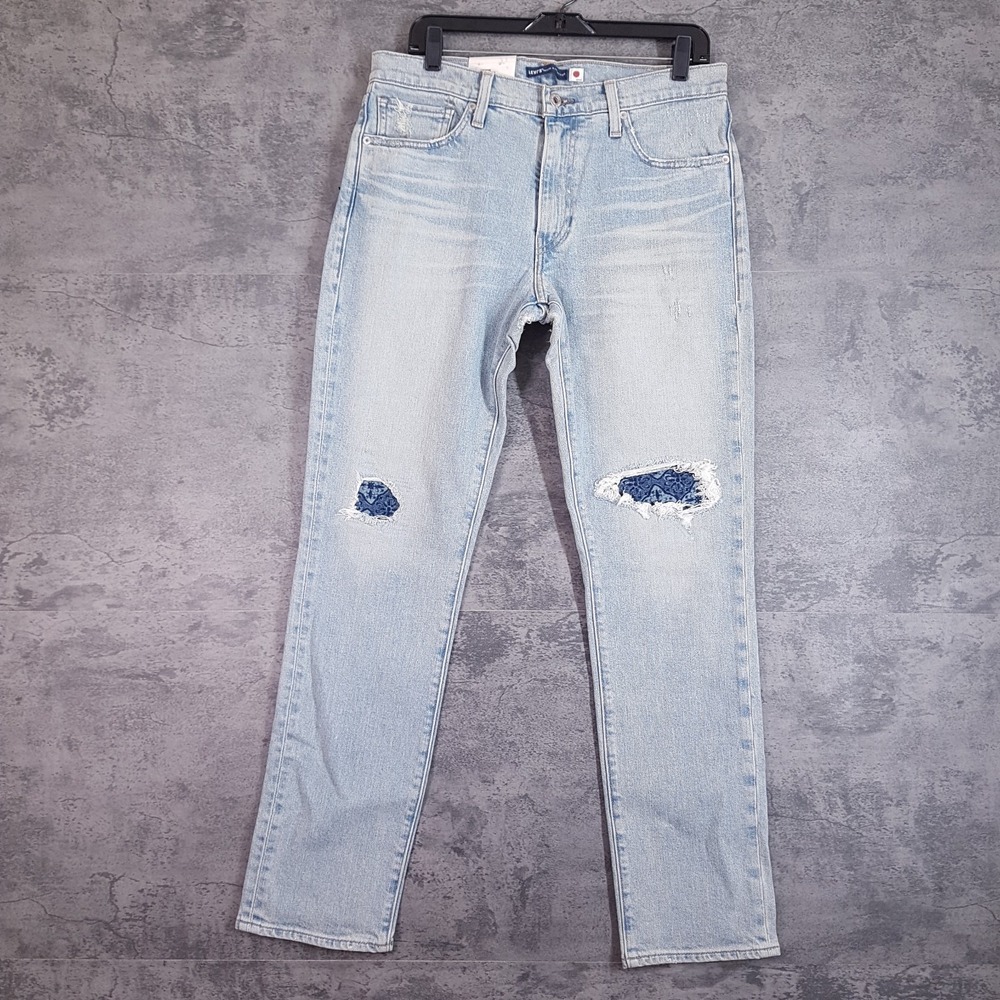 LEVIS Made & Crafted 511 Slim Fit Japan Denim Jeans Mens 33X32 Patchwork